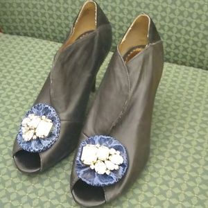 Poetic License Embellished Peep toe Booties